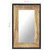 Mirror 31.5"x19.7" Solid Mango Wood