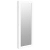 Mirror Jewelry Cabinet Wall Mounted White 14.8" x 3.9" x 41.7"