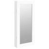 Mirror Jewelry Cabinet Wall Mounted White 11.8" x 3.3" x 26.4"