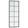 Wall Mirror Black 39.4"x15.7" Metal