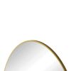 Wall Mirror 42 Inch Gold Circular Mirror Metal Framed Mirror Round Vanity Mirror Dressing Mirror, for Bathroom, Living Room, Bedroom Wall Decor