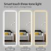 Full Length Mirror Lighted Vanity Body Mirror LED Mirror Wall-Mounted Mirror Intelligent Human Body Induction Mirrors Big Size Rounded Corners, Bedroo