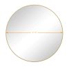 Wall Mirror 42 Inch Gold Circular Mirror Metal Framed Mirror Round Vanity Mirror Dressing Mirror, for Bathroom, Living Room, Bedroom Wall Decor