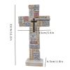 1pc Encouraging Wall Cross - Resin Ornament with Inspirational Words and Phrases - Perfect Christian Home Decor and Christmas Gift