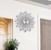 Radial Sunburst Diamond Silent Wall Clock Modern Home Decoration