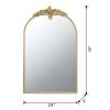 24" x 36" Arched Wall Mirror with Gold Metal Frame, Wall Mirror for Living Room Bedroom Hallway