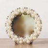 Handmade ABS Beads 2.8x2.8 Picture Frame Rhinestone Round Photo Frame Tabletop Display Small Wedding Photo Frame