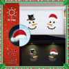 1 Set, Magnet Sticker, Merry Christmas Decorative Garage Door Decorative Snowman Magnet Sticker, Refrigerator Snowman Face Garage Sticker Set, Reflect