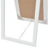 Free-Standing Mirror Baroque Style 63"x15.7" White