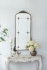 24" x 48.5" Antique Gold Arched Mirror with Metal Frame, Full Length Mirror for Living Room Bathroom Entryway