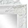 Free-Standing Mirror Baroque Style 63"x15.7" White