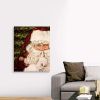 Framed Canvas Wall Art Decor Painting For Chrismas, Santa Claus be Quiet Gift Painting For Chrismas Gift, Decoration For Chrismas Eve Office Living Ro