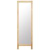 Freestanding Mirror 18.8"x18.3"x59" Solid Oak Wood