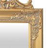 Free-Standing Mirror Baroque Style 63"x15.7" Gold