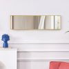 Golden Aluminium alloy Metal  Frame Arched Wall Mirror ,Bathroom Vanity Mirror, Bedroom Home Porch, Decorative Mirror, Clothing Store, Mirror, Wall Mo