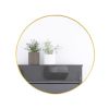 24" Wall Round Circle Mirror Bathroom Make Up Vanity Mirror - Golden