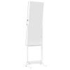 Mirror Jewellery Cabinet Free Standing White 16.5"x15"x59.8"