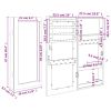 Mirror Jewelry Cabinet Wall Mounted White 11.8" x 3.3" x 26.4"