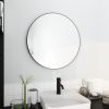 24" Large Round Black Circular Mirror