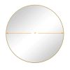 Wall Mirror 48 Inch Oversized Big Size Gold Circular Mirror Metal Framed Mirror Round Vanity Mirror Dressing Mirror, for Bathroom, Living Room, Bedroo