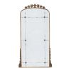 76" x 40" Lavish Full Length Mirror, Antique Gold Metal Floor Mirror for Living Room, Bedroom