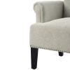 Accent Rivet Tufted Polyester Armchair ,Cream