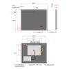 30" W x 24" H Modern Wall Mounted LED Backlit Anti-Fog Rectangular Bathroom Mirror with Temperature Adjustable and Memory Function Touch Switch