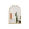 Arch suspension mirror, Bedroom Mirror Wall-Mounted Mirror Dressing Mirror with Gold Aluminum Alloy Frame, 36" x 24"