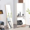 The3rd generation packaging upgrade includes a light oak solid wood frame full length mirror, dressing mirror, bedroom entrance, decorative mirror, cl