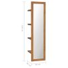 Wall Mirror with Shelves 11.8"x11.8"x47.2" Solid Teak Wood