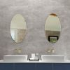 Frameless Beveled Wall Mounted Bathroom Mirror, HD Makeup Mirror, 25" Round Mirror