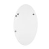 Frameless Beveled Wall Mounted Bathroom Mirror, HD Makeup Mirror, 25" Round Mirror