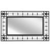 Garden Wall Mirror Rectangular 19.6"x31.4" Black