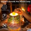 3D Fireworks Glass Wax Warmer Electric Wax Burner
