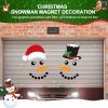 1 Set, Magnet Sticker, Merry Christmas Decorative Garage Door Decorative Snowman Magnet Sticker, Refrigerator Snowman Face Garage Sticker Set, Reflect