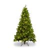 7.5-FT Artificial Christmas Tree with 1685 Tips,400LED, Unlit Hinged Spruce PVC/PE Xmas Tree for Indoor Outdoor, Green