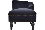 [New+Video] 58" Velvet Chaise Lounge,Button Tufted Right Arm Facing Lounge Chair with Nailhead Trim & Solid Wood Legs for Living Room or Office, Sleep