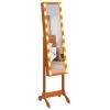 Free-Standing Mirror with LED 13.4"x14.6"x57.5"