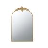 24" x 36" Arched Wall Mirror with Gold Metal Frame, Wall Mirror for Living Room Bedroom Hallway