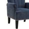 Accent Rivet Tufted Polyester Armchair ,Navy Blue