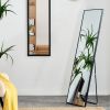 3rd generation black solid wood frame full length mirror, dressing mirror, bedroom porch, decorative mirror, clothing store, floor to ceiling mirror,