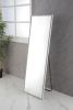 62*20Full Length Mirror with LED Lights, Free Standing Tall Mirror, Lighted Floor Mirror, Wall Mounted Hanging Mirror, Full Body Mirror w/Dimming & 3