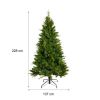 7.5-FT Artificial Christmas Tree with 1685 Tips,400LED, Unlit Hinged Spruce PVC/PE Xmas Tree for Indoor Outdoor, Green