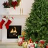 6-FT Artificial Christmas Tree with 1600 Tips,No Light, Unlit Hinged Spruce PVC/PE Xmas Tree for Indoor Outdoor, Green