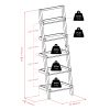 Bellamy 5-Tier Leaning Shelf; Black