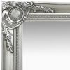 Wall Mirror Baroque Style 15.7"x15.7"Silver