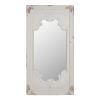 29" x 54" Distressed White Mirror with Solid Wood Frame, French Country Floor Mirror for Living Room Bedroom Entryway