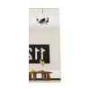 square rounded corners Full Length Mirror Floor Mirror Hanging Standing or Leaning, Bedroom Mirror Wall-Mounted Mirror Dressing Mirror with Gold Alumi
