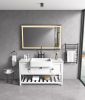 72 in. W x 36 in. H Black Framed LED Single Bathroom Vanity Mirror in Polished Crystal Bathroom Vanity LED Mirror with 3 Color Lights Mirror for Bathr