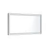 72 in. W x 36 in. H Black Framed LED Single Bathroom Vanity Mirror in Polished Crystal Bathroom Vanity LED Mirror with 3 Color Lights Mirror for Bathr